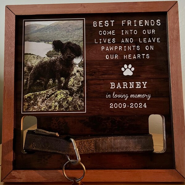 Woodexpe Pet Memorial Gift Led Shadow Box With Picture