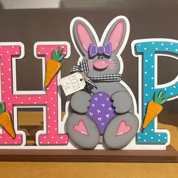 HOP Standing Bunny Shelf Sitter SVG | Laser Cut File | Glowforge ...