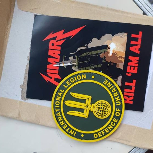 Patch Morale Esercito Ucraino &ndash; Legione Internazionale, Difesa Ucraina, Originale
