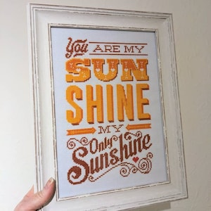 Easy DIY Plywood Cross Stitch Art - Sparkles of Sunshine