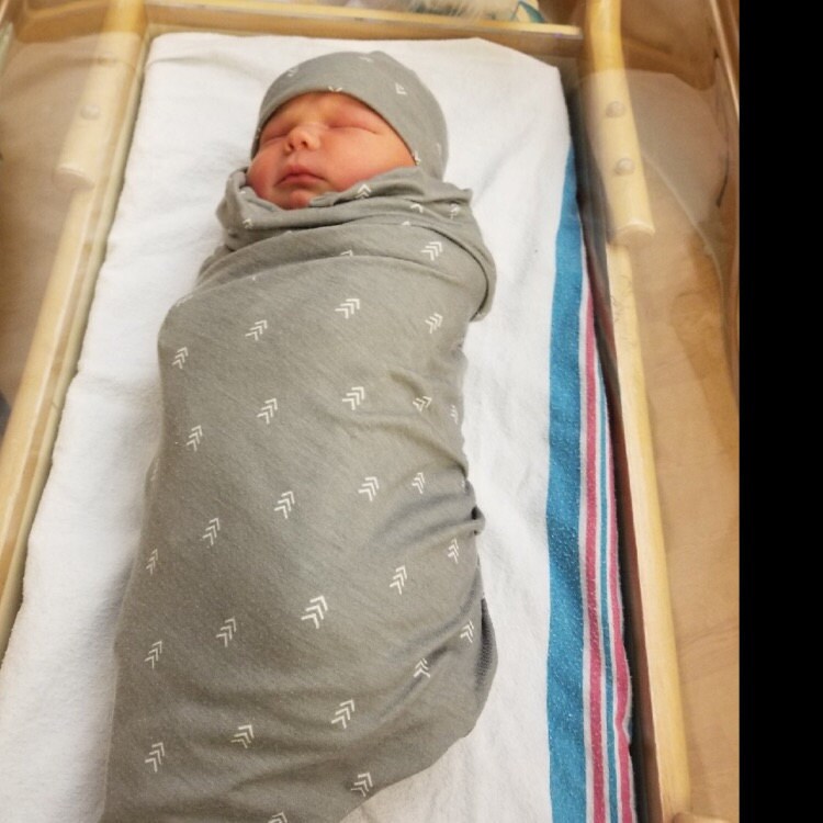 Gray Arrow Swaddle & Hat Set