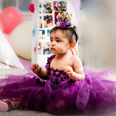 Purple Birthday Tutu Dress for Girls Princess Flower Girl - Etsy