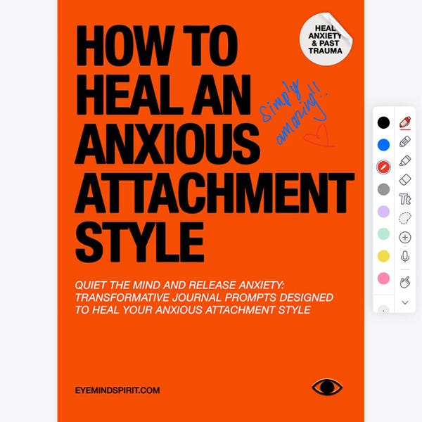 How to Heal an Anxious Attachment Style: Self Therapy Journal to ...