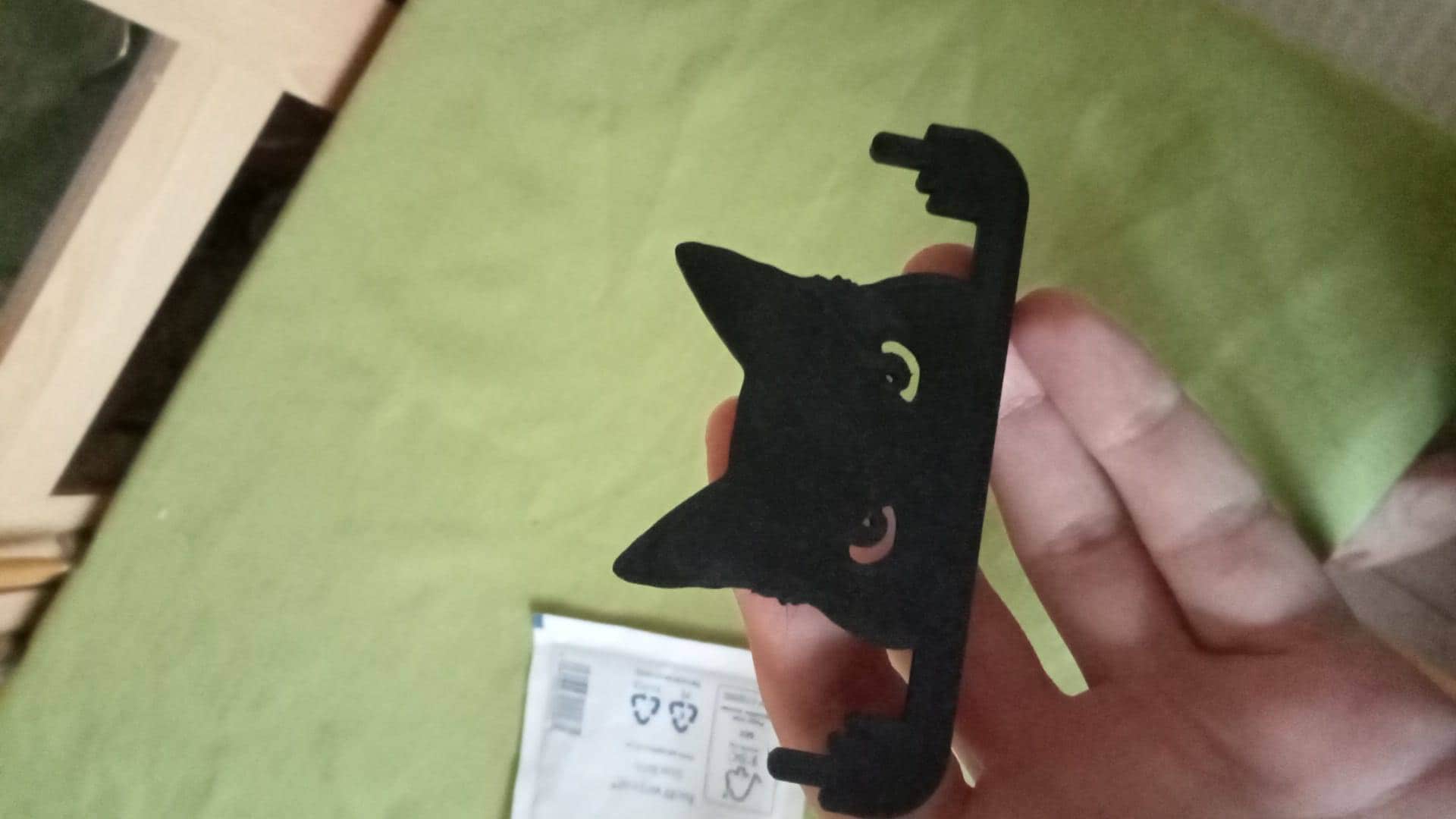 Novelty Cat Ornament Or Display On Door Or Wall