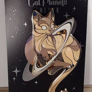 Black Space Cat Enamel Pin – Meugraphics