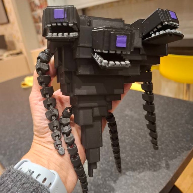 Witherstorm Articulated Fidget Toy Minecraft Etsy