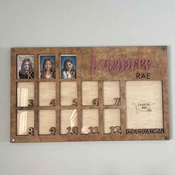 School Years Photo Frame * Kindergarten to Grade 12 to Graduation ...
