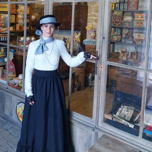 Jupe Longue Femme SCULLY Style Western - 100% Coton - Couleurs Anthracite & Bleu Foncé - Tailles S à XL - Neuf Avec étiquettes