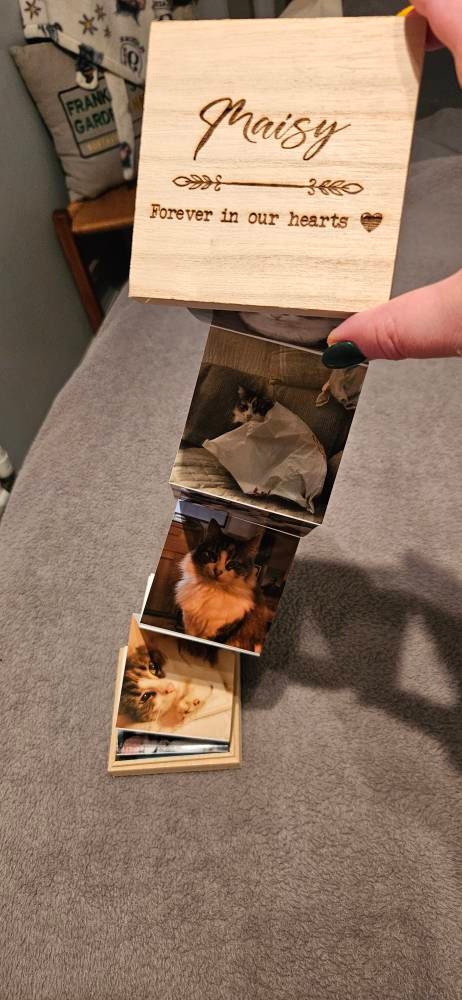 Pull Out Photo Box | Unique Photo Album | Image Box | Photo Album Alternative | Memory Trinket Wooden Box | Gifts for Couples