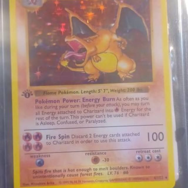 First Edition Base Set Shadowless Charizard PROXY Card (holographic) - Etsy