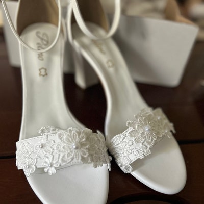 Flat Wedding Sandals Beach Wedding Leather White Wedding - Etsy