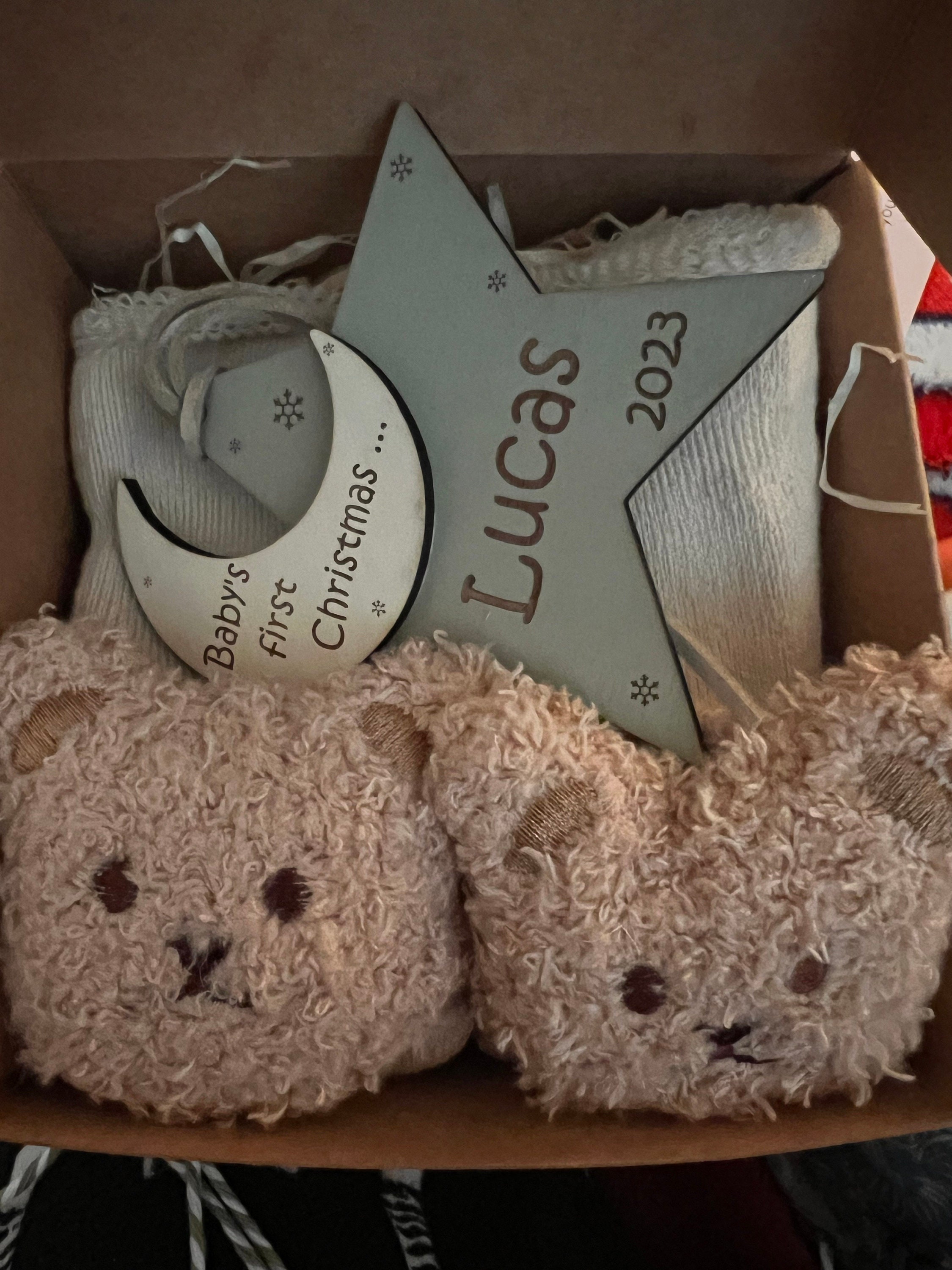 Baby&#39;s first Christmas gift box for baby Christmas gift for baby Christmas bauble Christmas tree bauble gift for new mum and dad baby gift