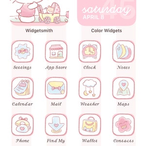 90 Pink Kitty Cat Ios Icons Pack iPhone Theme App Cover -  Canada