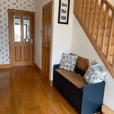 4ft Narrow Monks Bench Hall Storage Seat Customise in Any Farrow and ...