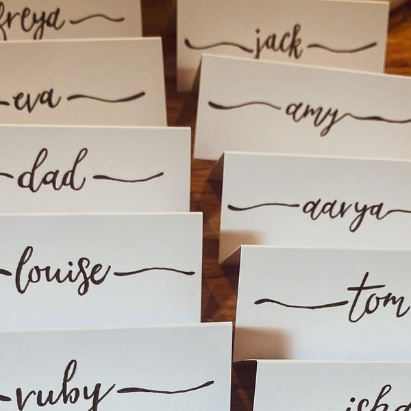 Personalised Place Cards, Table Name Cards, Place Settings for Weddings ...