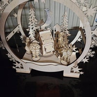 Home Christmas Reindeer Light Arch,wooden Laser Cut ,with Many Details ...