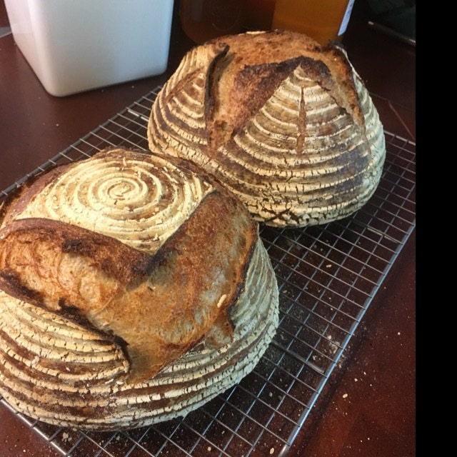 Large Round Handmade Cane Bread Proving Basket / Etsy