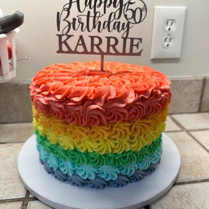 Topper per torta di compleanno di 18 anni, qualsiasi età Nome ...