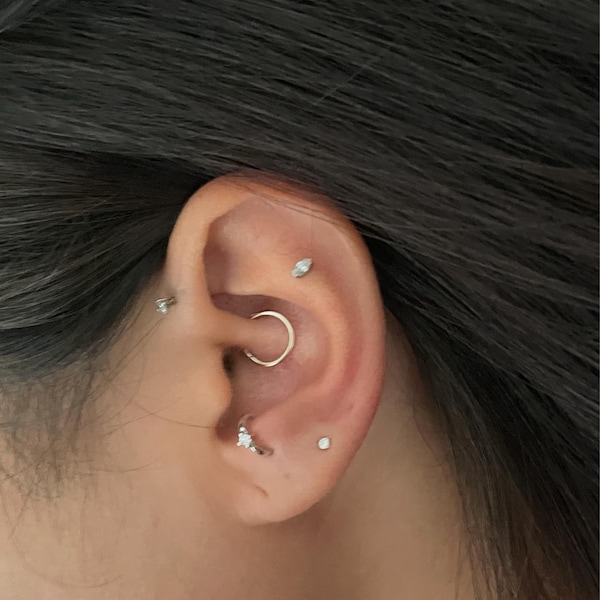 Easy to Use Titanium Piercing Jewelry Insertion Pin, Flat Back Earring ...