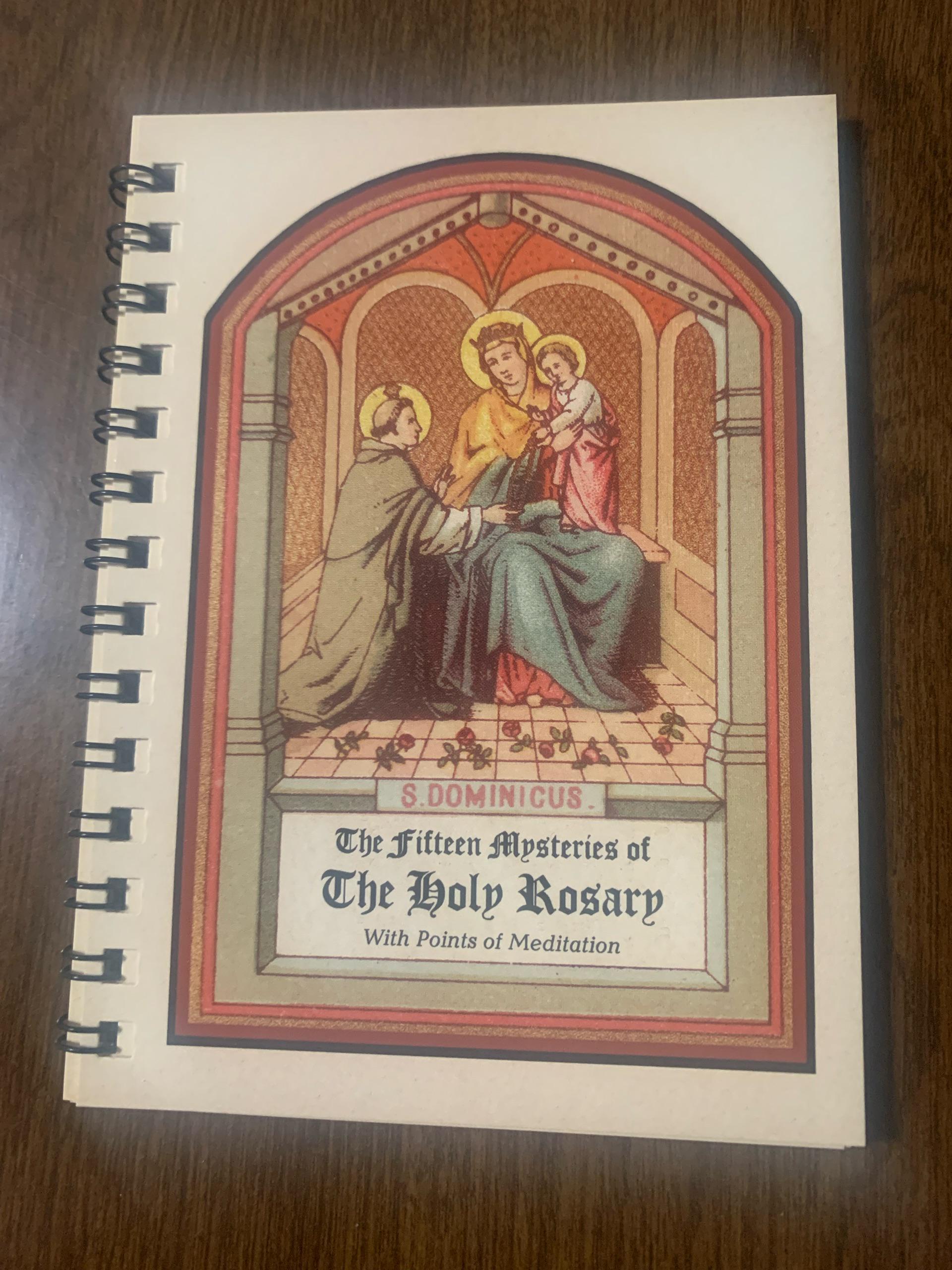 ORIGINAL!  POCKET-SIZE Rosary Meditation Book featuring 15 decades with meditations for each bead, Traditional Catholic, Latin Mass, Fatima
