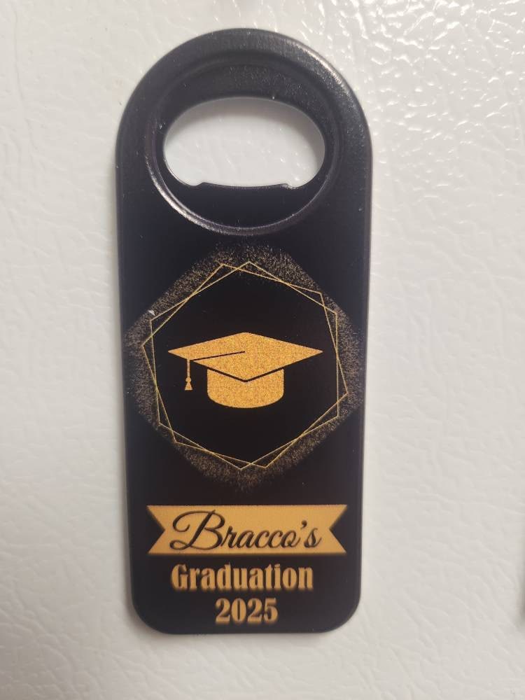 Customizable Graduation Souvenir, Graduation Greeting gift, Graduation Gift, Bottle Opener Magnet, Personalize Bottle Opener Magnet