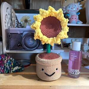 かぎ針編みの鉢植えのひまわりのパターン | あみぐるみ | ひまわりの
