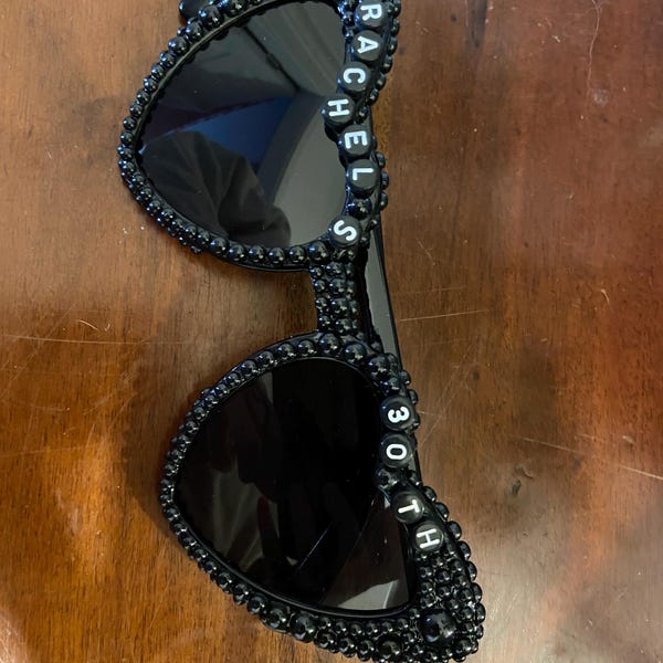 For Wedding Guests Bride To Be Embellished Cat Eye Sunglasses