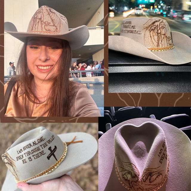 Black Goth Grunge Fedora Hat | Cowgirl, Lainey Wilson  display picture 1