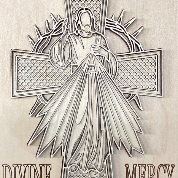 Mercy Cut Out Divine Mercy Multilayer SVG. Laser Cut File. Layer Construction ...