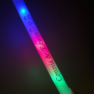 100 Customizable Pack of 16 Inch Multi or Single Color Flashing Glow LED  Foam Sticks, Wands, Batons, Light up LED Foam Stick 