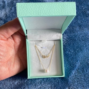 Single Pearl Necklace Tiffanys Single Pearl Gold Necklace, 10K 14K