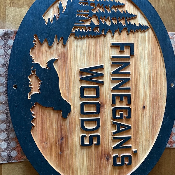 Double Sided or Single Sided Carved Wood Address Sign - Etsy
