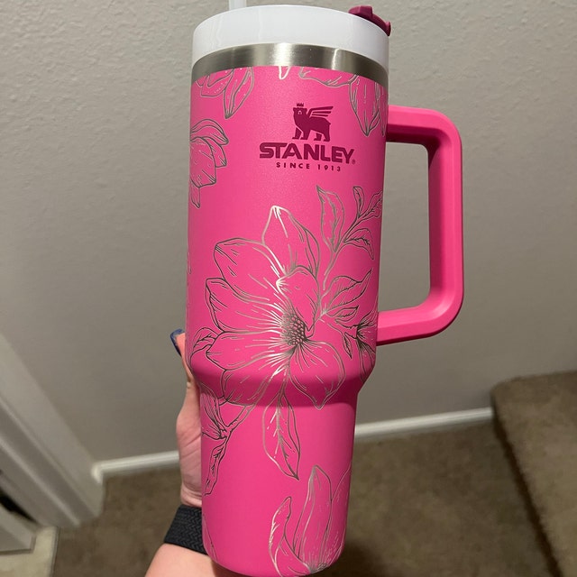 Stanley Tumbler Valentines Day Gift Ideas For Her Cherries And Hearts 40Oz  Tumbler With Handle Cute Stainless Steel Cup Pink Cherry Blossoms Bomb  Travel Mug - Laughinks