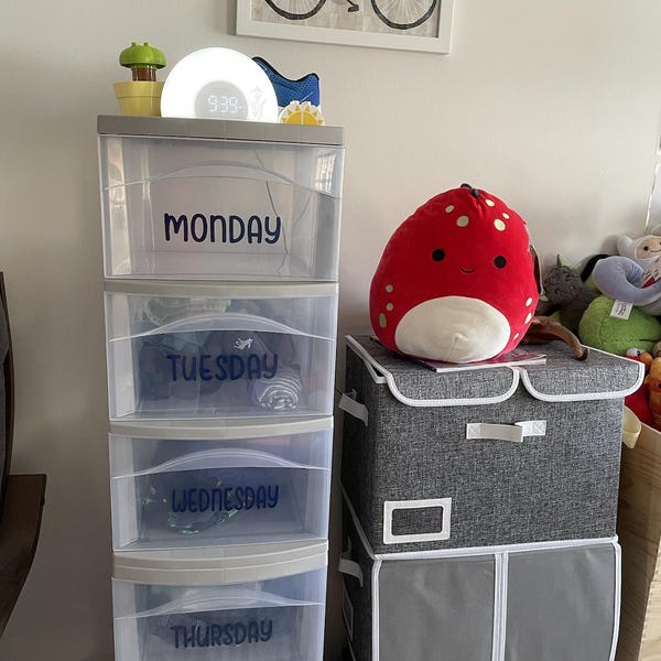 Days of the Week Decals, Days of the Week Stickers, Weekday Decals ...