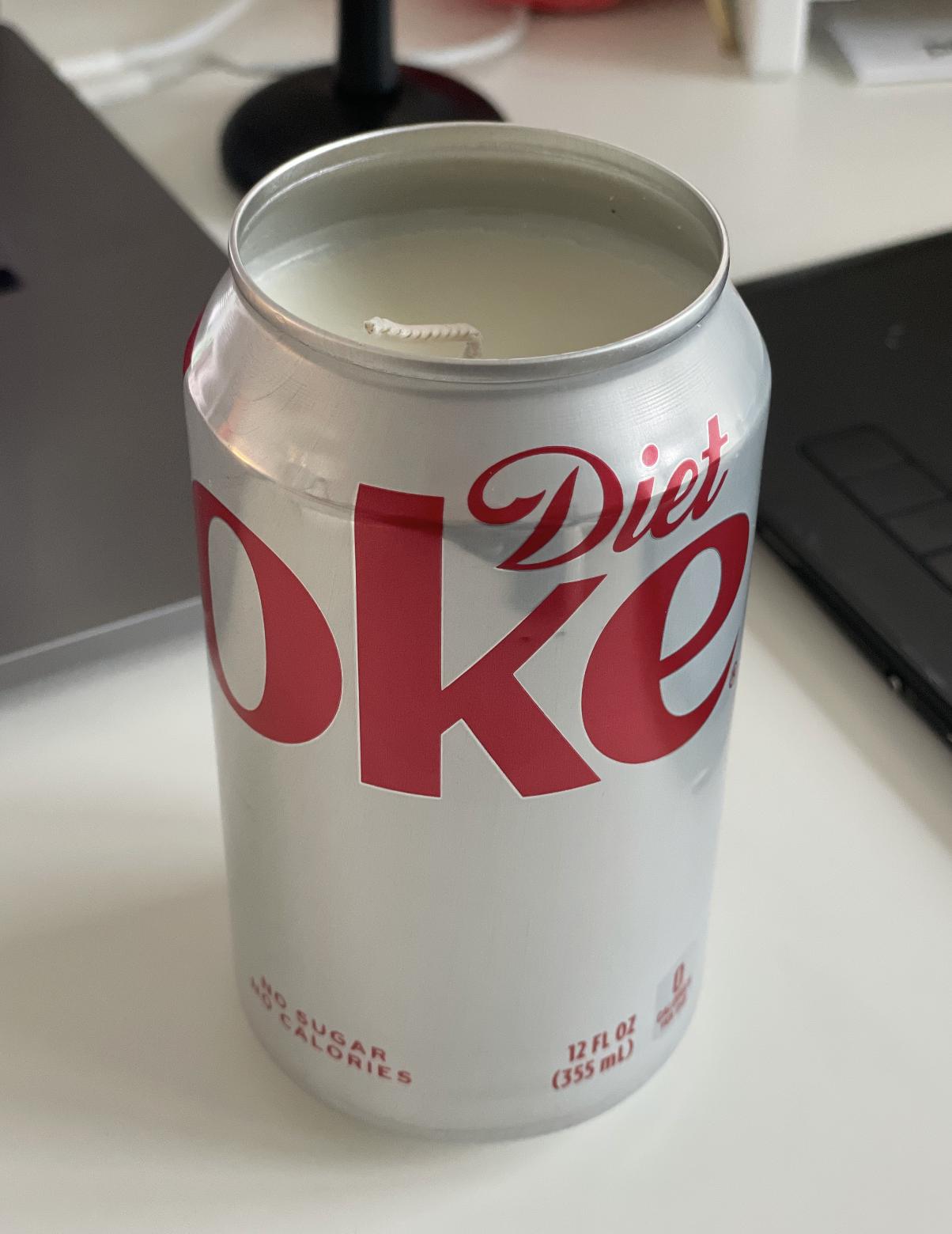 Diet Coke Soy Candle - Hand Poured Diet Coca Cola Soda Can Candle - Custom Scented Soda Pop Candle