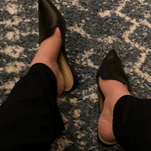 Black Leather Mules, Handmade Slides Black Open Heel Women Shoes