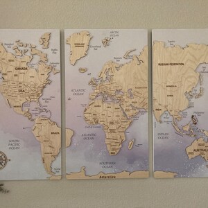 Wood USA Map Push Pin US Travel Map United States Travel Gift Extra ...