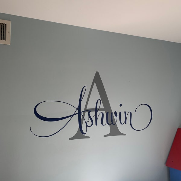 Name Wall Decal Teen Boys Room Decor Baby Boy Nursery Name Decal ...