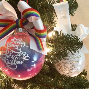 Rainbow Baby First Christmas Ornament