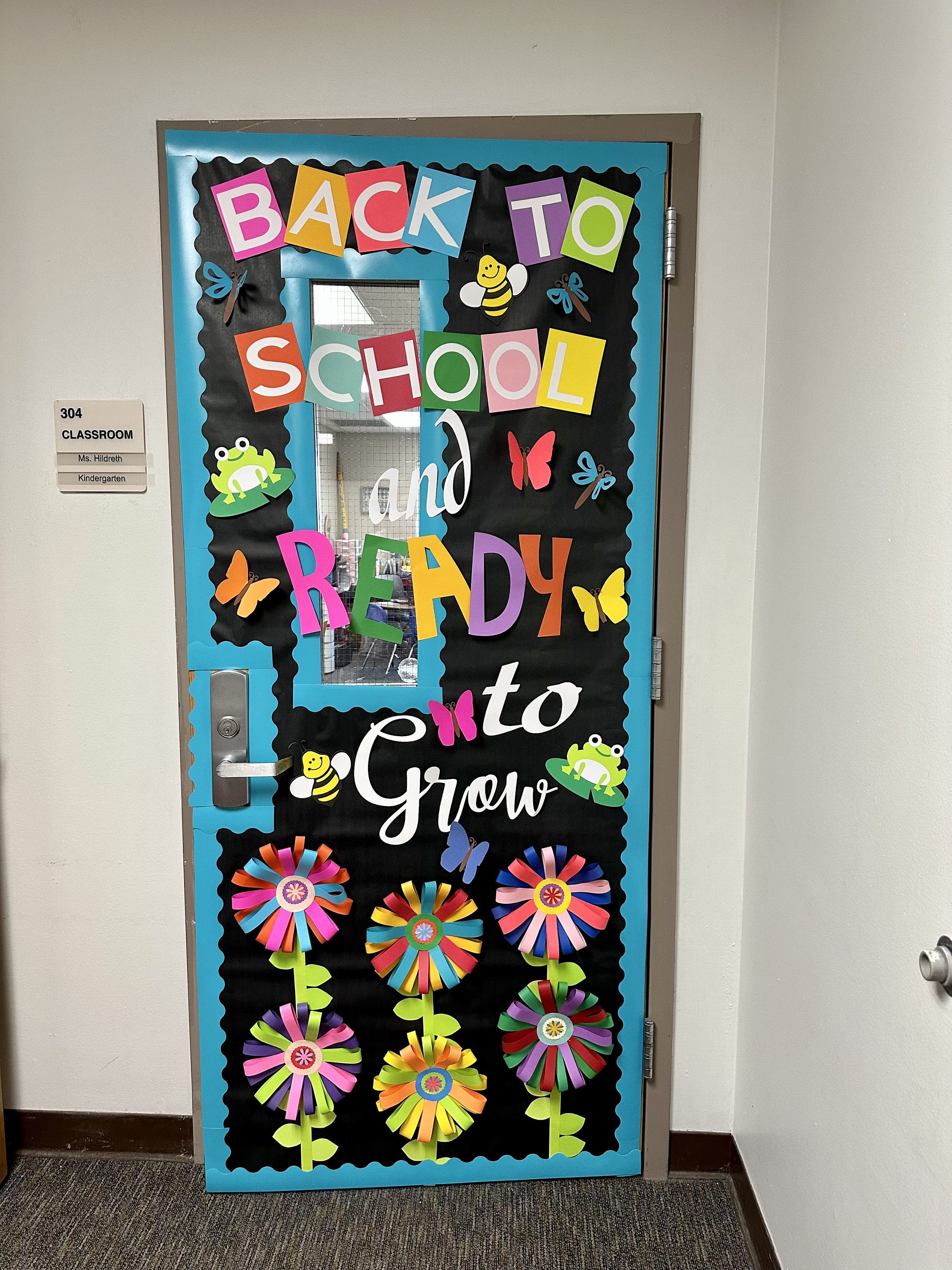 Teachers School Classroom Door Decoration Welcome back to school/ Flowers/ New Year/Cardstock/cutouts/Kit Decoration /Bulletin Board/