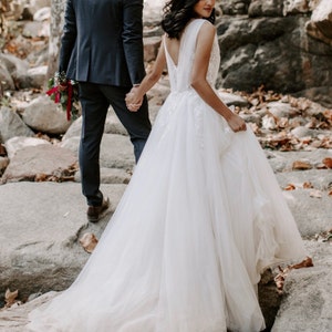 Off White/ivory A Line Wedding Dress 