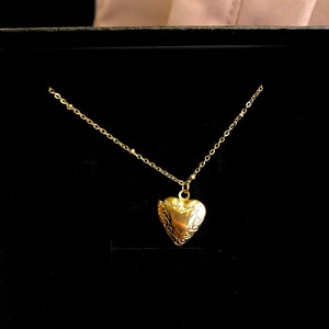 Personalized 18k Gold Plated Mini Heart Locket Necklace Love - Etsy