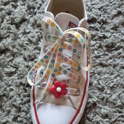 Flower Shoe Laces, Sneaker Lace With Flower Charms ONE PAIR - Etsy