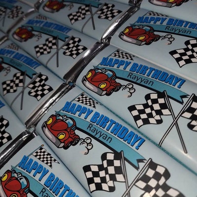 Car Themed Candy Bar Wrappers Race Car Birthday Party Favors Racecar ...