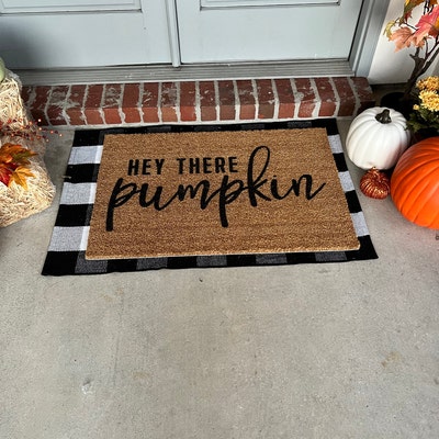 Hey There Pumpkin Doormat Fall Welcome Mat Fall Decor Funny - Etsy