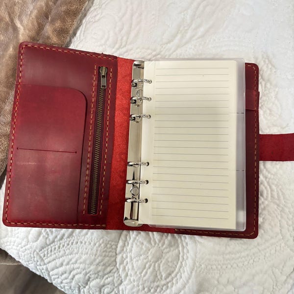 Personalized Genuine Leather A6 Diary Planner Notebook, Custom Handmade ...