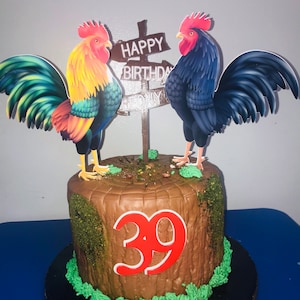 Rooster Cake Topper Farm Cake Topper Rooster Birthday Etsy India