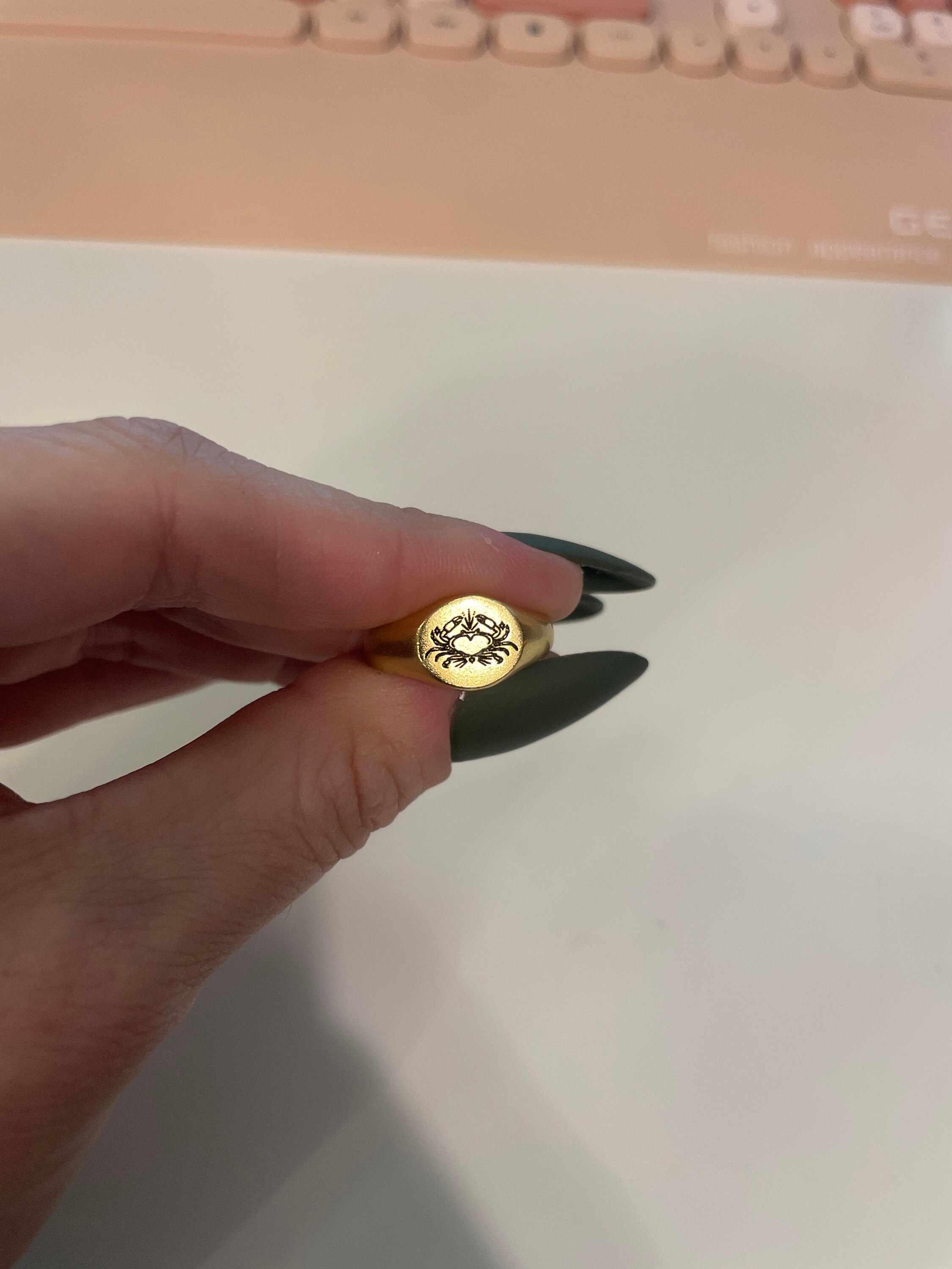 Custom Zodiac Signet Ring by Caitlyn Minimalist • Personalized Chunky Statement Ring • Celestial Jewelry • Best Friend Gift • RM77