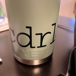 Typewriter Monogram Initial Decal Yeti Tumbler Laptop Phone Car ...