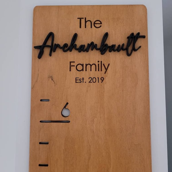 Personalised Height Chart Wooden Growth Chart, Height Chart, Kid Growth